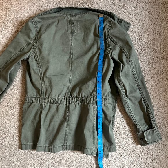 **Madewell "Passage Jacket" | XXS | Army Surplus Green | Cinch Waist | Pockets** - Picture 4 of 12